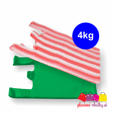 Taška 4 kg blokovaná 25 + 12 × 45 cm, blok 100 ks – zelená a pruhovaná taška, 4 kg