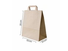 Papierová taška hnedá 32 × 22 × 25 cm – balenie 50 ks Papierová taška hnedá 32 × 22 × 25 cm – balenie 50 ks