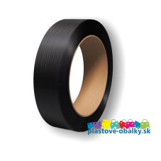 PP viazacia páska 15 × 0,8 mm, 1500 m, čierna – čierna rolka pásky