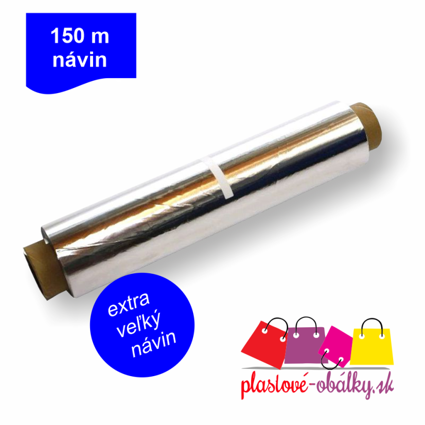 Alobal, návin 150 m – gastro balenie – s popisom parametrov