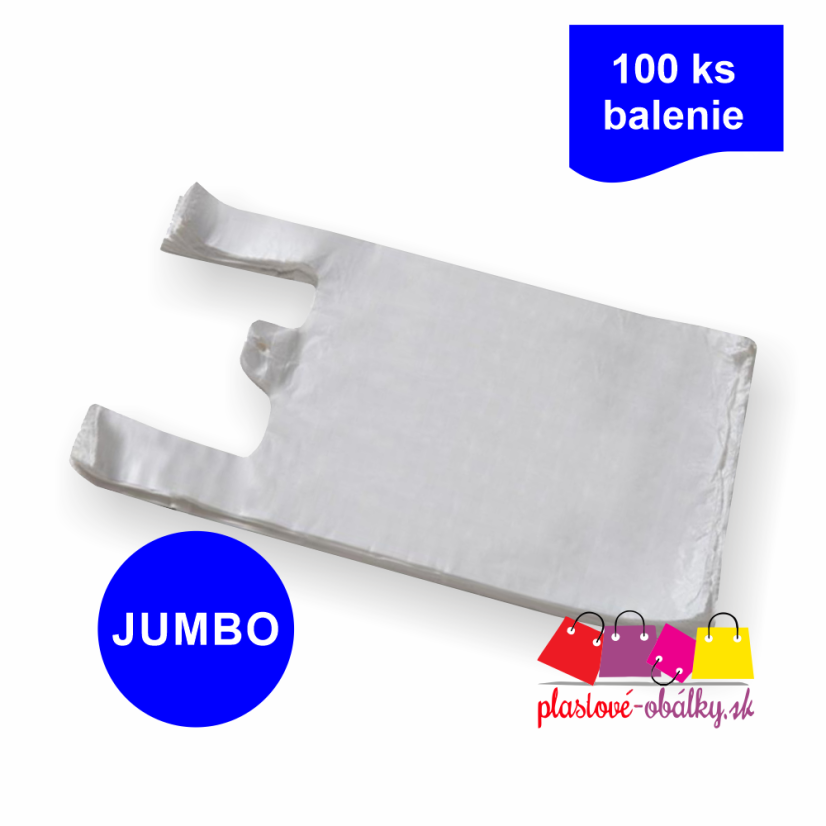Tašky JUMBO 340 × 650 mm, 14 µm, blok 100 ks – s popisom parametrov