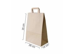 Papierová taška hnedá 26 × 14 × 35 cm – balenie 50 ks Papierová taška hnedá 26 × 14 × 35 cm – balenie 50 ks