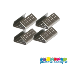 Plechová spona PL-16 na viazaciu pásku 16 mm – štyri kovové spony Plechová spona PL-16 na viazaciu pásku 16 mm – štyri kovové spony