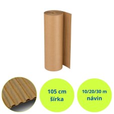 Dvojvrstvová vlnitá lepenka B, šírka 105 cm – šírka 105 cm, návin 10 / 20 / 30 m