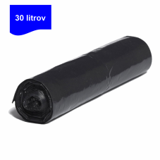 Vrecia LDPE do koša 30 L čierne, 500 × 600 mm, rolka 25 ks