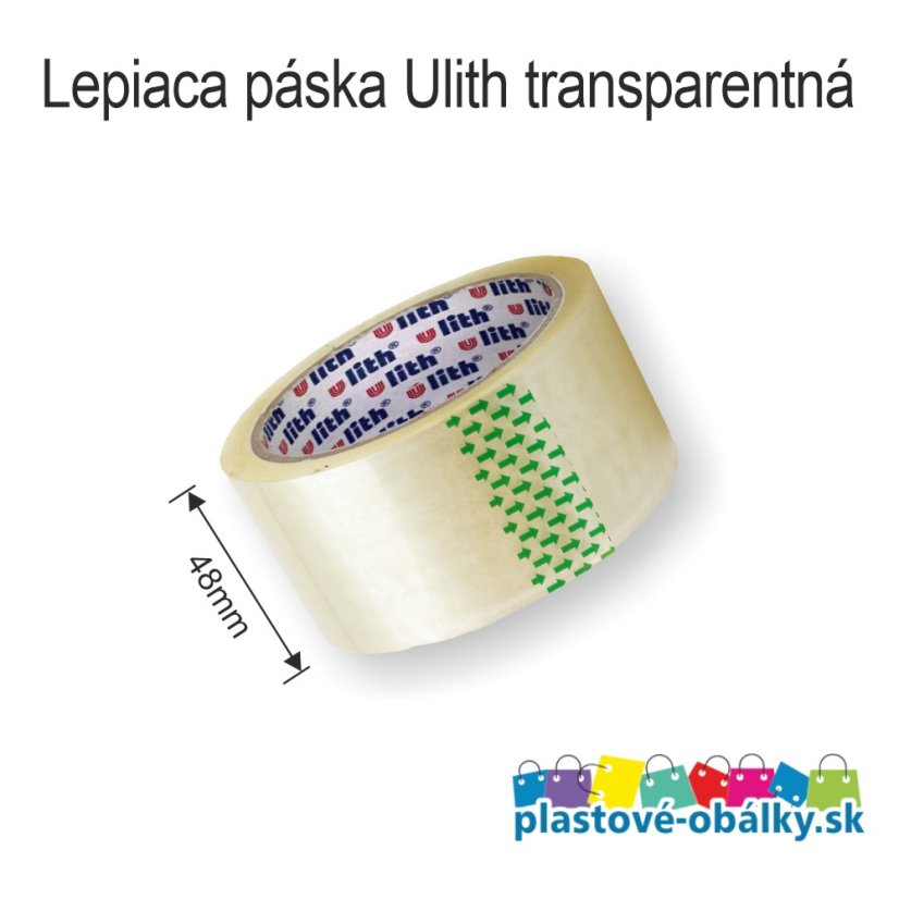 Lepiaca páska ULITH 48 mm × 66 m – rozmerový nákres šírky 48 mm