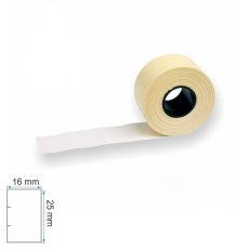 Contact etikety na kotúči – 25x16 biele hranaté Contact etikety na kotúči – 25x16 biele hranaté