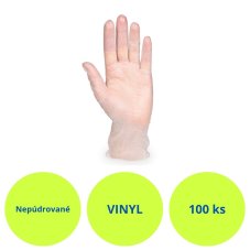 Vinylové rukavice nepúdrované – detail