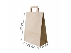 Papierová taška hnedá 26 × 17 × 27 cm – balenie 50 ks Papierová taška hnedá 26 × 17 × 27 cm – balenie 50 ks