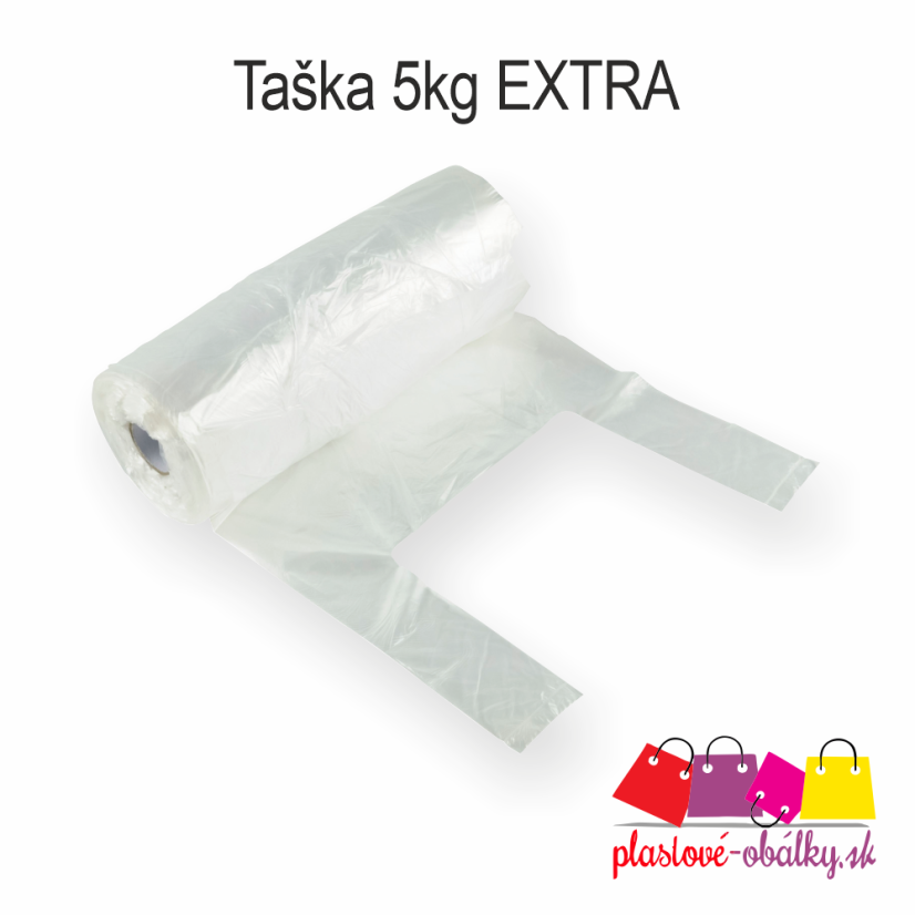 Rolované tašky 3 kg a 5 kg – 6, 8 aj 10 µm | 200 ks na rolke – transparentná – záber 3