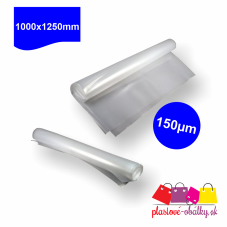 Vrecia na stavebný odpad 240 L, 150 µm, číre – rozmer 1000 × 1250 mm