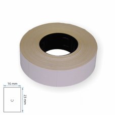 Motex etikety na kotúči – biela, 16 × 23 mm