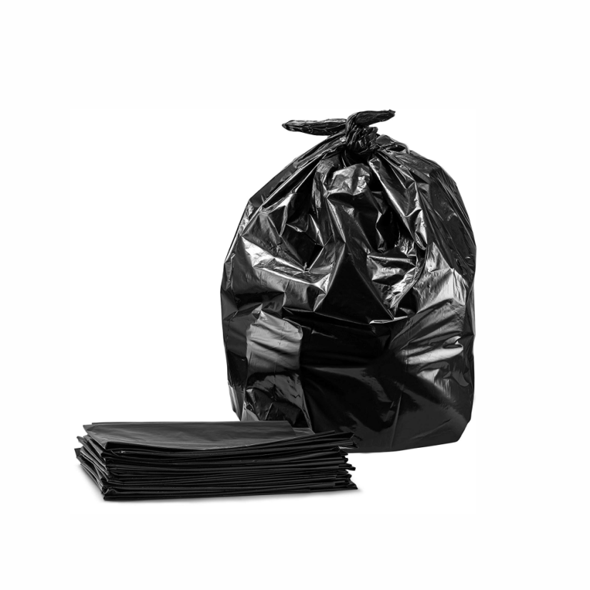 LDPE vrecia na odpad čierne hrubé, po kusoch