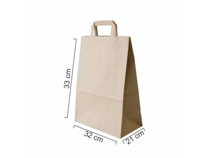 Papierová taška hnedá 32 × 21 × 33 cm – balenie 50 ks Papierová taška hnedá 32 × 21 × 33 cm – balenie 50 ks