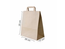Papierová taška hnedá 26 × 17 × 25 cm – balenie 50 ks Papierová taška hnedá 26 × 17 × 25 cm – balenie 50 ks