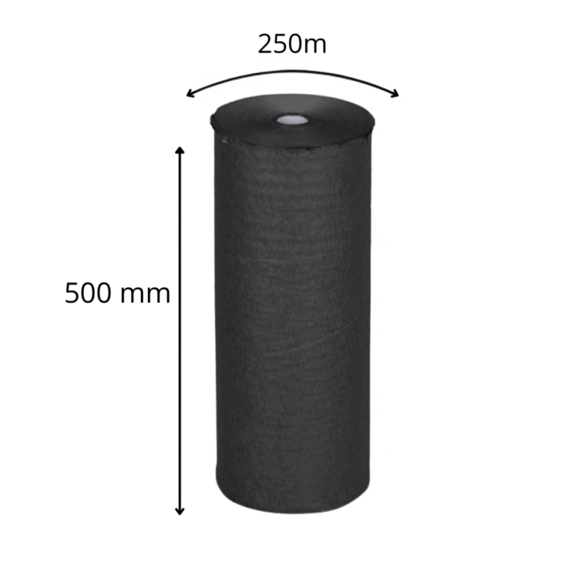 Papierová výplň activaWrap 80 g, čierna – 395 / 500 mm × 250 m – čierna rolka 500 mm × 250 m