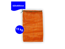 Rašlové sieťové vrecia 42 × 60 cm na 15 kg – oranžová, rozmer 420 × 600 mm – záber 2