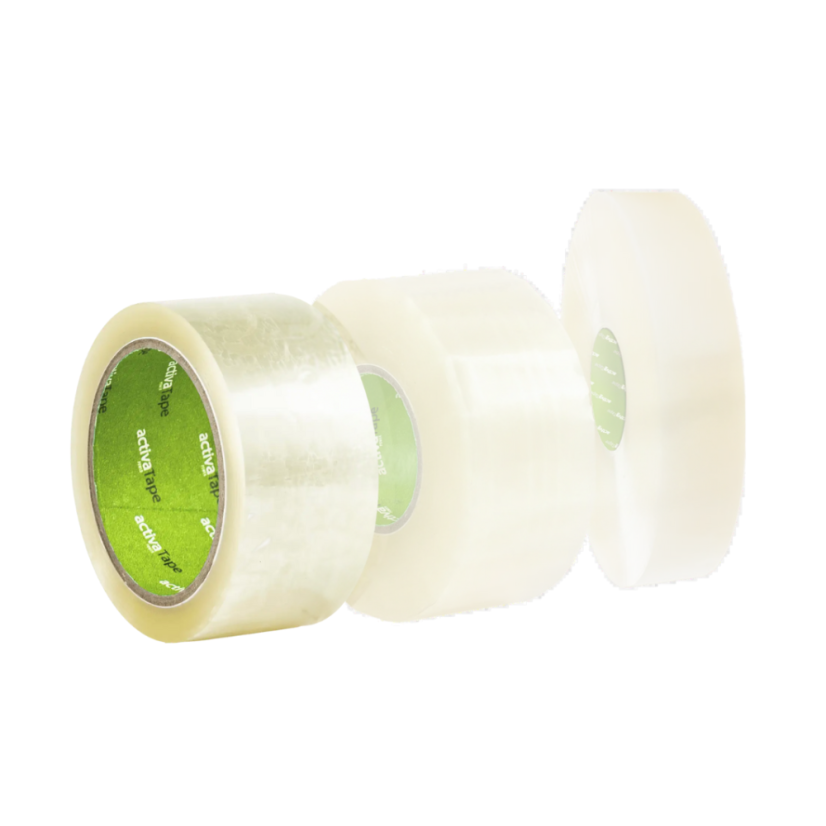 activaTape BASIC 48 mm × 66 m – lepiaca páska – transparentná – záber 2