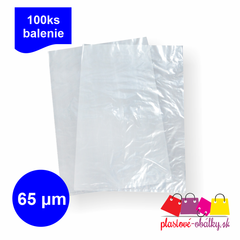 LDPE vrecká extra hrubé 65 µm, balenie 100 ks – s popisom parametrov, 65 µm