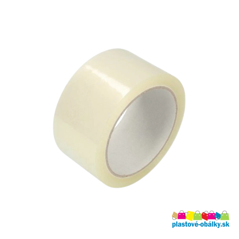 Lepiaca páska PP transparentná 48 mm × 66 m – transparentná rolka zhora