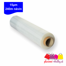V-Stretch fólia 15 µm transparentná – s popisom parametrov