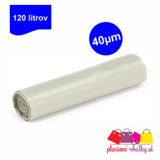 Vrecia na odpad 120 L, 40 µm, transparentné – záber 2